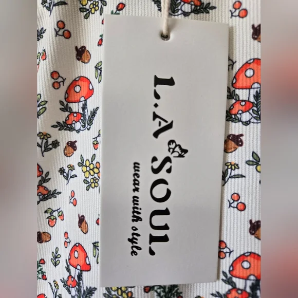 LA SOUL NWT Toadstool Print Sleeveless Dress. Size Large - Picture 9 of 14